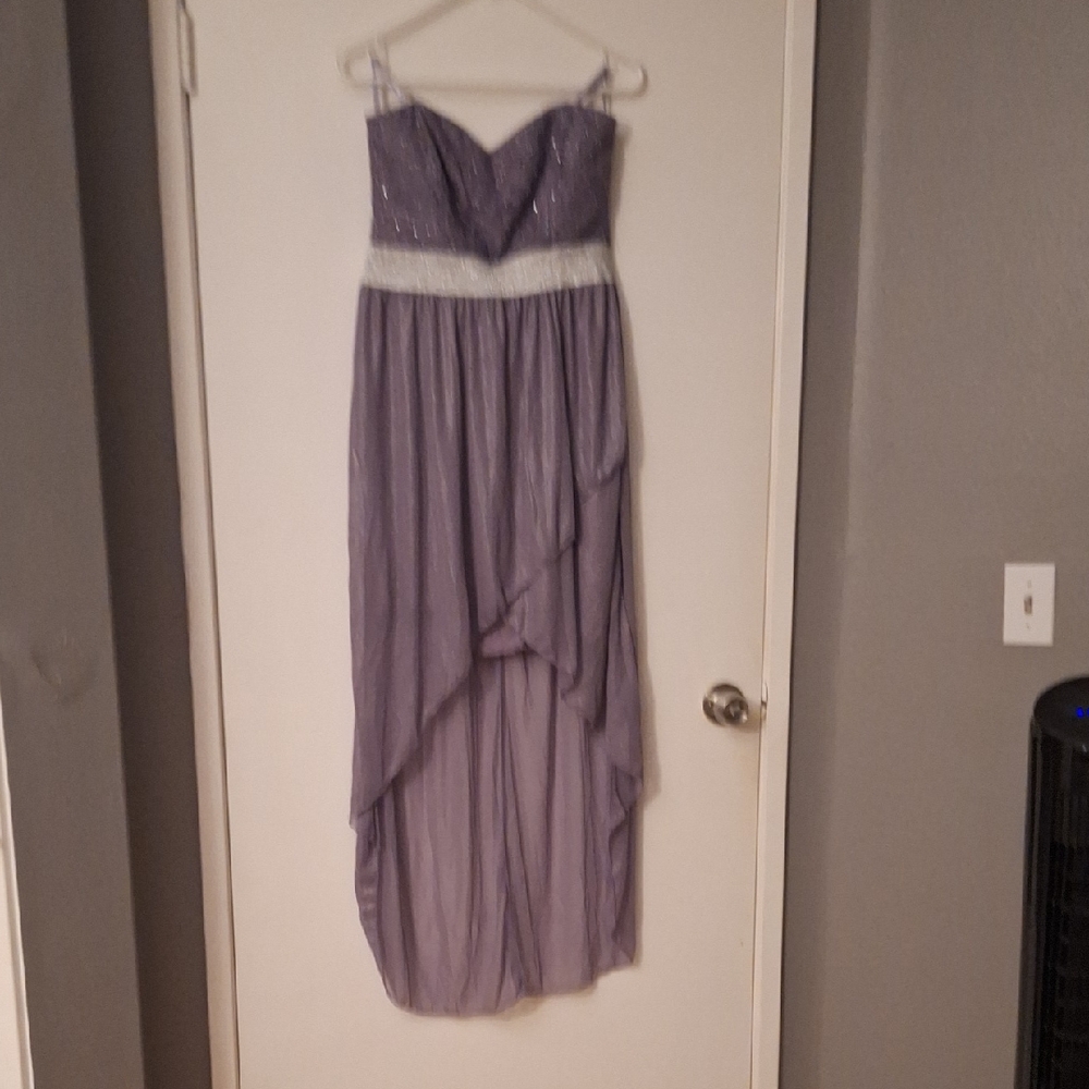Elegant Purple High Low Dress